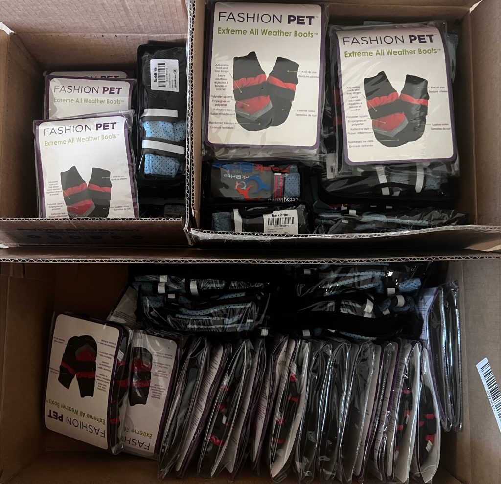 The Arizona Coalition for Military Families and Be Connected worked with the VA, The Arizona Pet Project and Purina to secure 400 dog booties to protect the paws of 100 dogs.